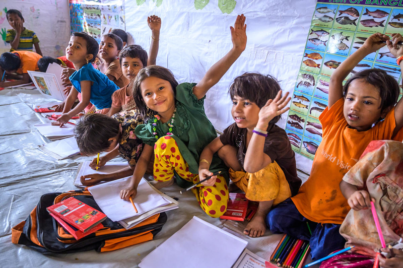 Child-friendly spaces help girls stay in school. 