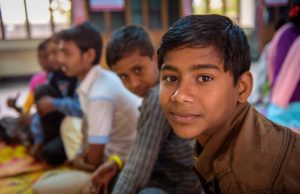 At the Khulna City Child-Friendly Learning and Recreation Center (CFLRC) in Bangladesh, boys who work in automobile shops around the city learn about their rights and about the dangers of human trafficking. ©2017 World Vision, Laura Reinhardt.