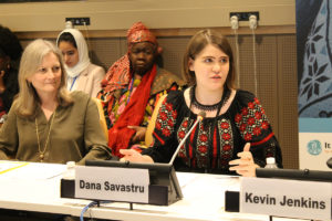 At the "It Takes A World" campaign launch at the United Nations in new York, Youth Leader Dana Savastru from Romania spoke about violence against children. "Violence affects each of us, every single day, directly or indirectly." ©2017 World Vision, Christina Voigt LeBlanc.