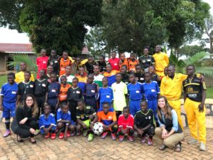 Young male athletes participate in the Coaching Boys into Men program in Uganda. ©2018, World Vision.