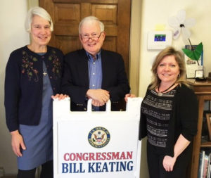 Carol and Rev. Dr. Arnold Klukas meet with Karen Wasielewski