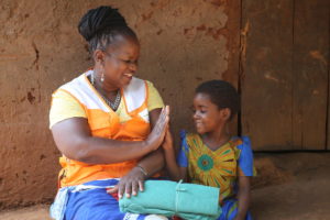 Thanks to corroborated efforts by World Vision, the Malawi Government and the Global Fund, Ellena and her family are one piece of a bigger and happier story of triumph. She received three sets of soft, billowing, green mosquito nets, treated with an insecticide that will remain potent for a decade. ©World Vision 2019, Charles Kabena.