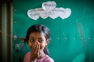 Thank you to World Vision from young refugee