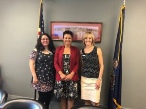 volunteer advocates meet with district rep
