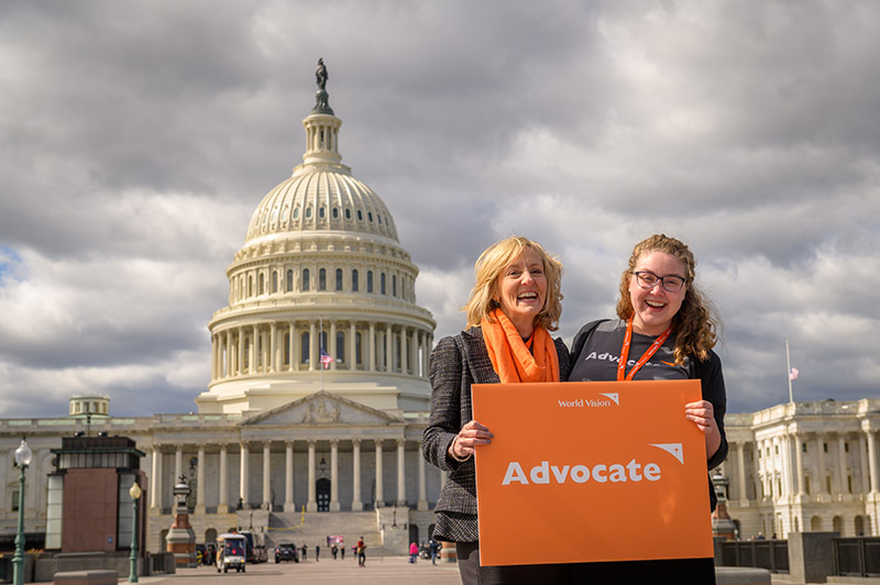 Advocates outside the Capitol building