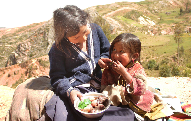 Two girls in Bolivia