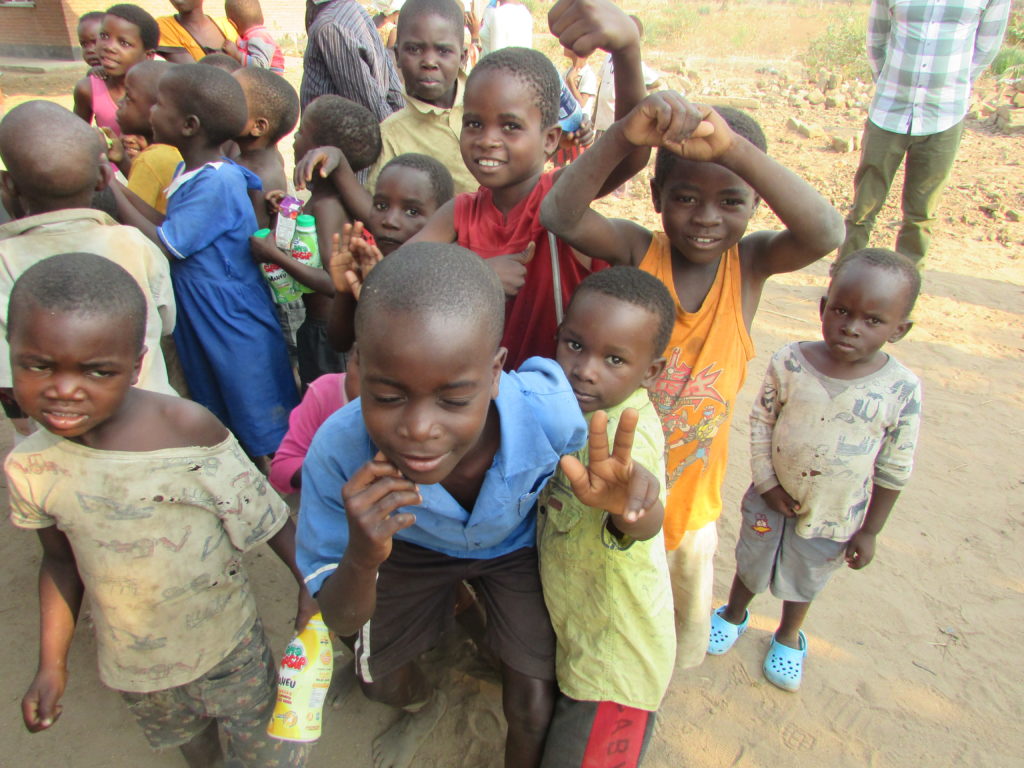 Kids in Malawi posing for picture