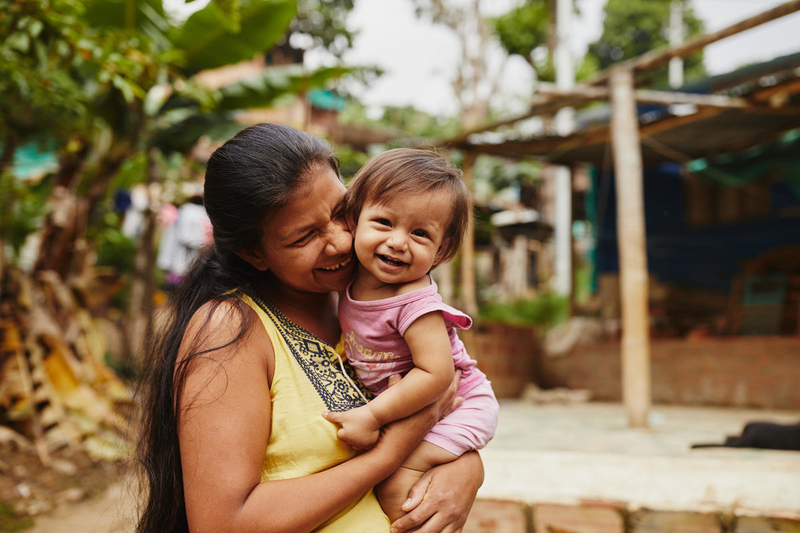 Mom and baby in Colombia