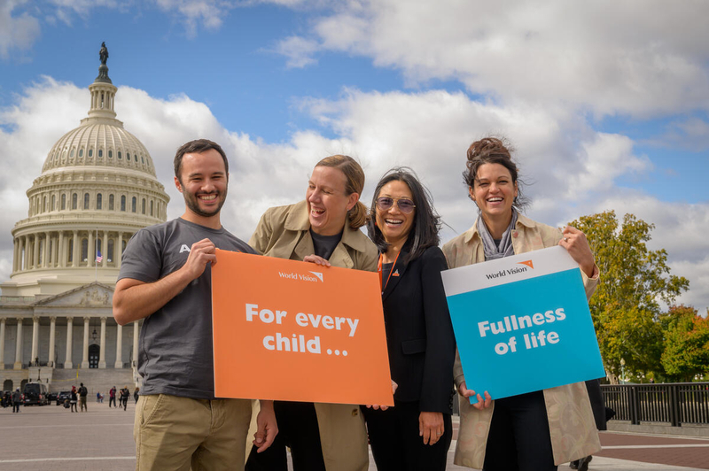 World Vision advocates pose for photo.