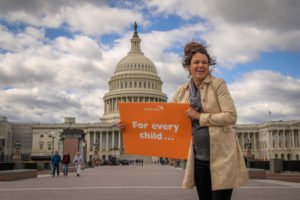 woman advocating for children in D.C.