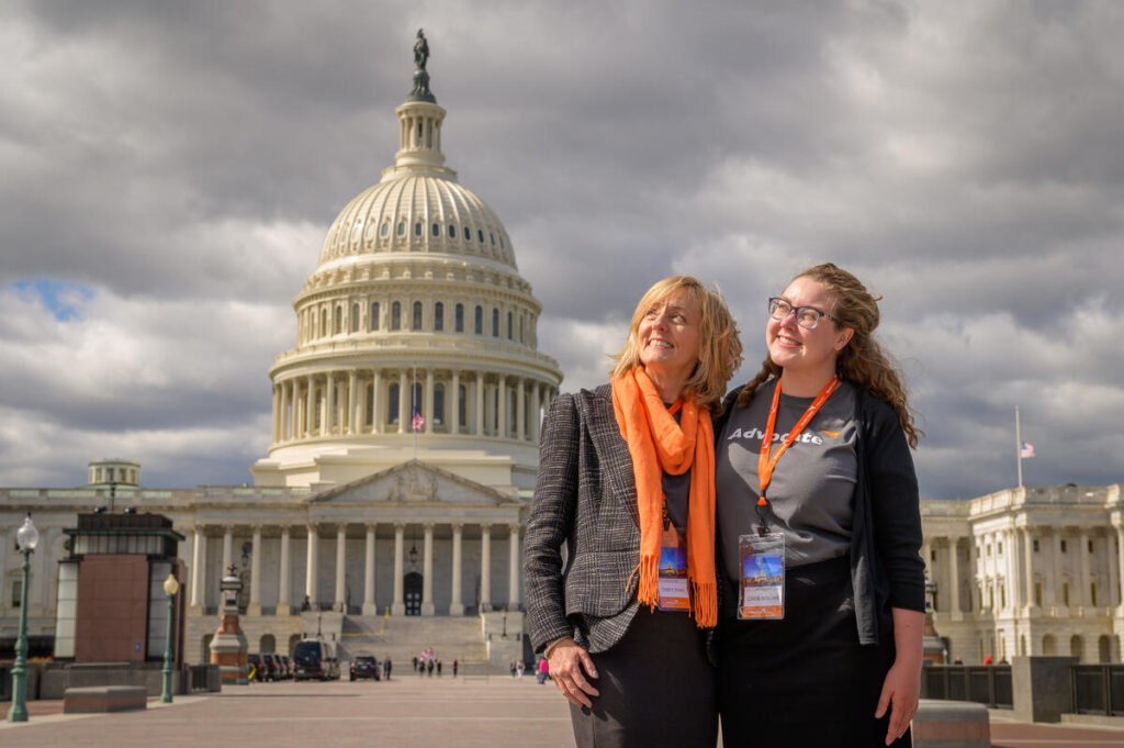 World Vision Advocates in front of U.S. Capitol building. 