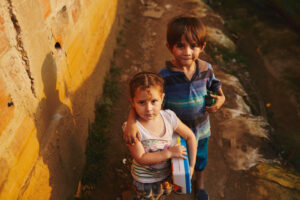 Two young children in Colombia