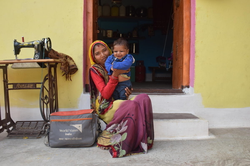 Woman who embraced healthy timing and spacing in India.